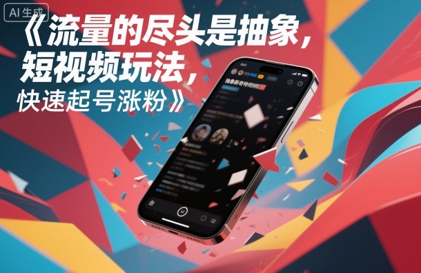 流量的尽头是抽象,抽象新奇特短视频玩法,快速起号涨粉-摇钱树